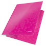 Kartónový obal lesklý s gumičkou Leitz WOW ružový