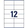 Etikety univerzálne 105x48mm Avery A4, silne lepivé 20 hárkov