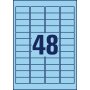 Etikety Avery odnímateľné 45,7x21,2 mm, modré
