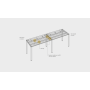 Pracovný stôl Uni k pozdĺ. reťazeniu, 140x75,5x60 cm, buk/sivá