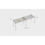 Pracovný stôl Uni k pozdĺ. reťazeniu, 140x75,5x60 cm, sivá/biela