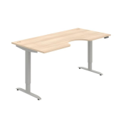 Pracovný stôl Motion Ergo, PO, 2S, 180x70,5-120,5x90 cm, agát/sivá