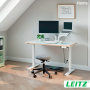 Stôl na sedenie/státie elektrický Leitz Ergo s kompaktnou doskou, 120x70cm biely