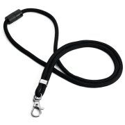 Závesný remienok DURABLE rPET so skobou, okrúhly, čierny 10 ks