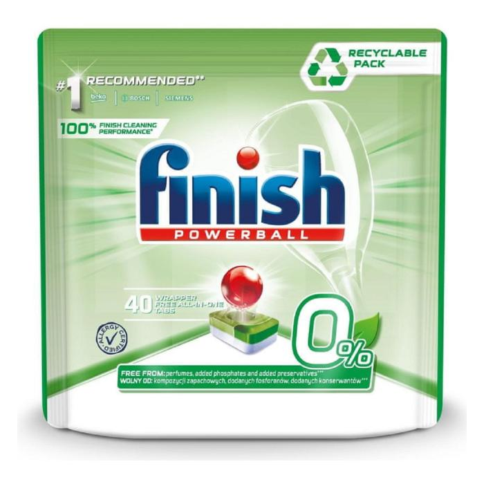 Finish tablety do umývačky riadu All in one ECO 0%  (40 ks)