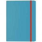 Plastový obal s gumičkou Leitz Cosy hebký s vnútorným vreckom kľudný modrý