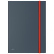 Plastový obal s gumičkou Leitz Cosy hebký s vnútorným vreckom zamatová sivá;