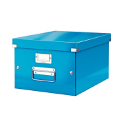 Stredná krabica Click & Store metalická modrá
