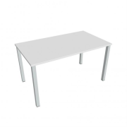 Rokovací stôl Uni, 140x75,5x80 cm, biela/sivá