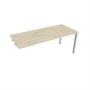 Pracovný stôl Uni k pozdĺ. reťazeniu, 180x75,5x80 cm, agát/sivá
