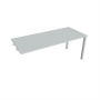 Pracovný stôl Uni k pozdĺ. reťazeniu, 180x75,5x80 cm, sivá/sivá