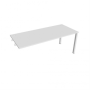 Pracovný stôl Uni k pozdĺ. reťazeniu, 180x75,5x80 cm, biela/biela
