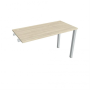 Pracovný stôl Uni k pozdĺ. reťazeniu, 120x75,5x60 cm, agát/sivá