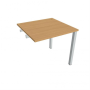 Pracovný stôl Uni k pozdĺ. reťazeniu, 80x75,5x80 cm, buk/sivá