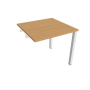Pracovný stôl Uni k pozdĺ. reťazeniu, 80x75,5x80 cm, buk/biela