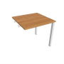 Pracovný stôl Uni k pozdĺ. reťazeniu, 80x75,5x80 cm, jelša/biela