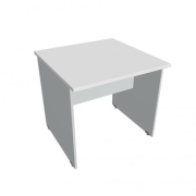 Rokovací stôl Gate, 80x75,5x80 cm, biela/sivá